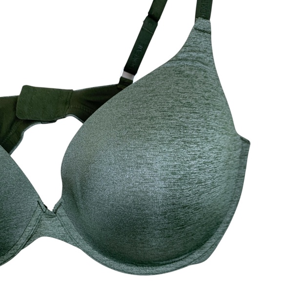 Adore Me Bra Sz 38DD Deep Green Push-Up Bra Beautiful Silky Color EUC - Picture 2 of 5